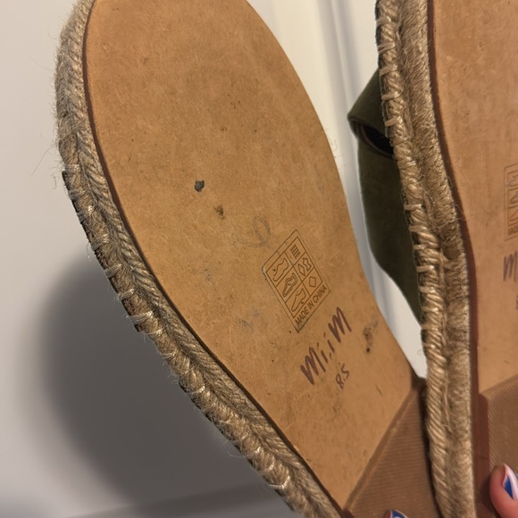 Mi.im Olive Green Espadrille Sandals - Picture 2 of 3